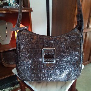 Liz & Co Brown Faux Alligator bag